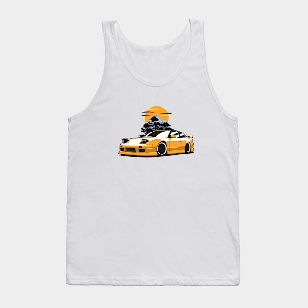 Yellow S13 Sunset Tank Top by KaroCars